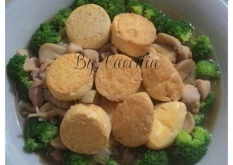 Resep CAH BROKOLI TOFU SAOS TIRAM - Caecilia