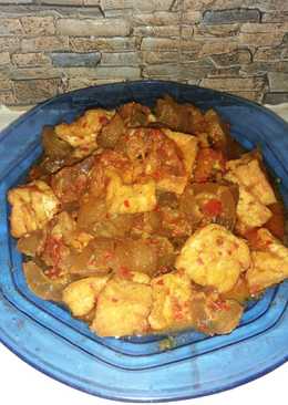 Tahu cecek bumbu merah