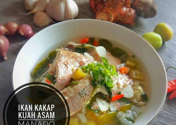 resep masakan Ikan kakap kuah asam manado