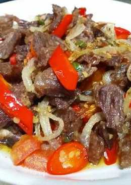 Daging Oseng Jeruk Pedas