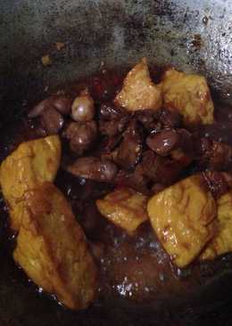 semur ati ayam plus tahu