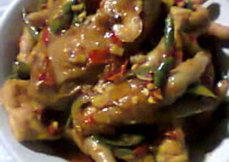 Resep TAKERYAM (tahu-kepala -ceker ayam)masak TERIYAKI Dari Novita kasih