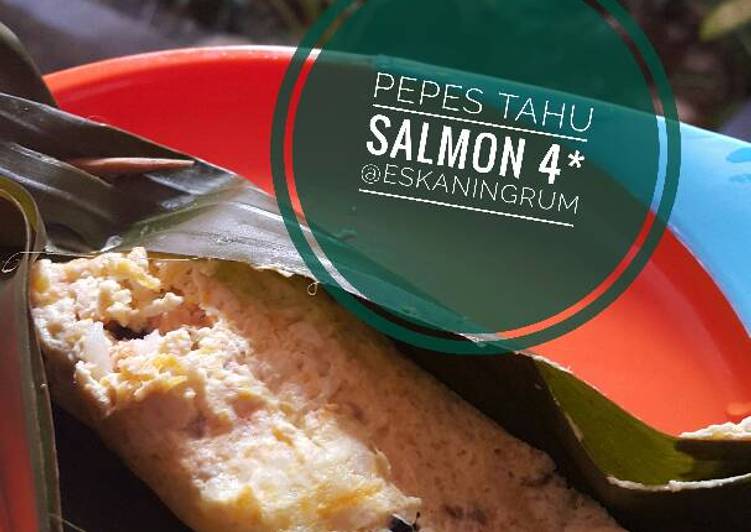 cara membuat Pepes Tahu Salmon 4* (Mpasi 11 Bulan)