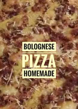 Bolognese Pizza Homemade Simpel