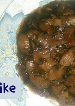 Jamur Kancing + Bakso Saus Lada Hitam