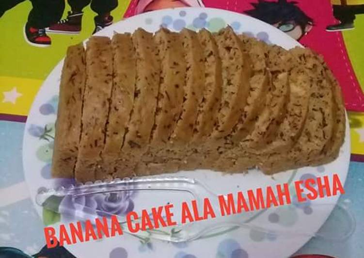 cara membuat Steam Banana cake ala bunda Esha