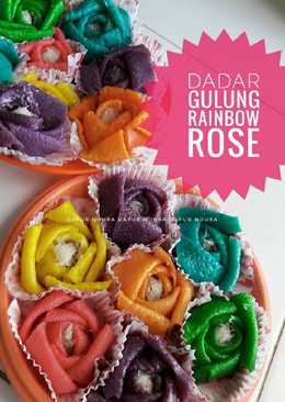 Dadar Gulung Rainbow Rose (Mawar Pelangi)