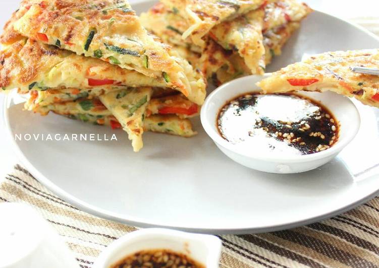 gambar untuk resep makanan Pajeon (korean vegetables pancake)