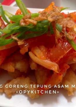 Udang goreng tepung asam manis