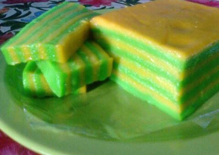 resep lengkap untuk Kue lapis terigu