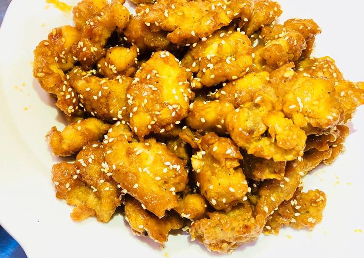 gambar untuk resep makanan Ayam goreng madu (honey chicken)
