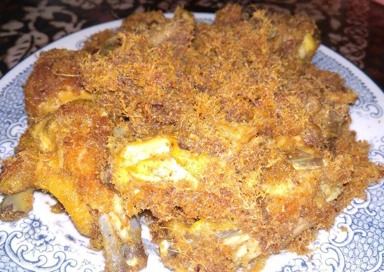 resep lengkap untuk Ayam Goreng Serundeng Lengkuas *Ala-ala RM Mergo