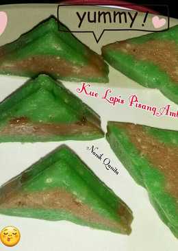 Kue Lapis Pisang Ambon (tanpa telur & mixer)