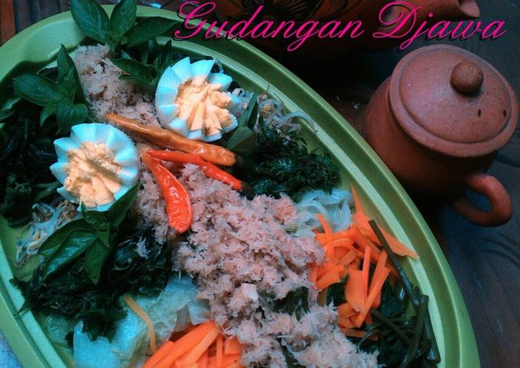 resep lengkap untuk Gudangan Djawa (urap sayur versi Jogja)