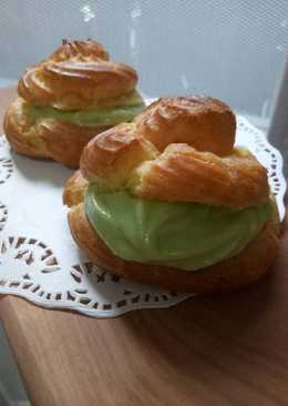 Kue Soes Greentea(matcha choux pastry)