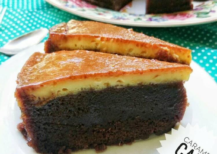resep makanan Caramel puding cake