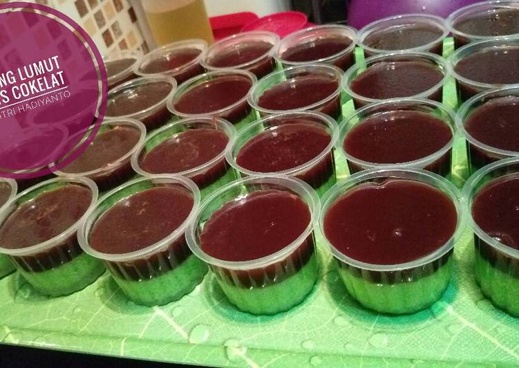 resep makanan Pudding Lumut lapis coklat