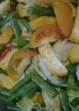 Tumis buncis sawi+ tahu