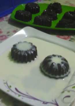 Puding nyoklat saus vanila