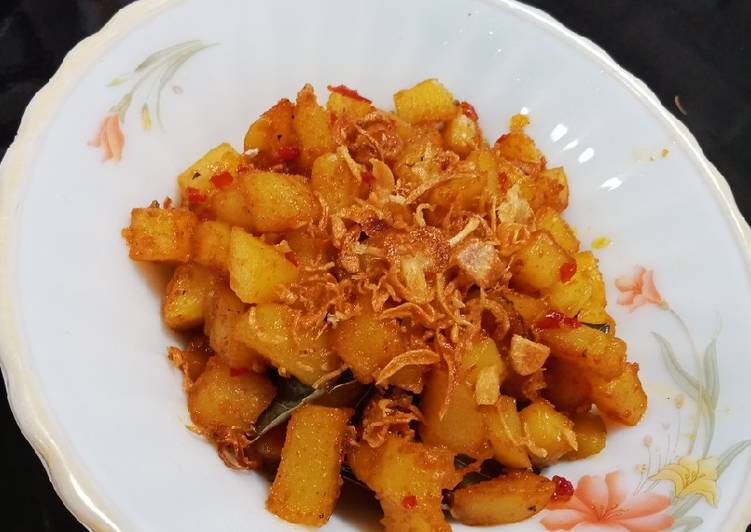 gambar untuk cara membuat Sambal goreng kentang