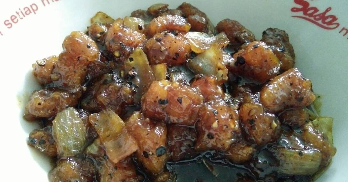 Resep Ayam Lada Hitam ala Ricebowl ala Melie