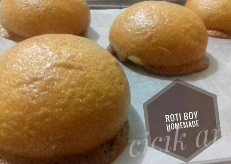 bahan dan cara membuat Roti boy homemade