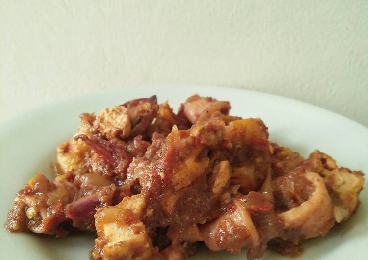 resep masakan Sambal goreng cumi tahu