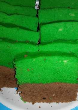 Bolu kukus pandan coklat