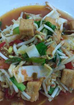 Tumis sayur Tauge Sawi + Tahu