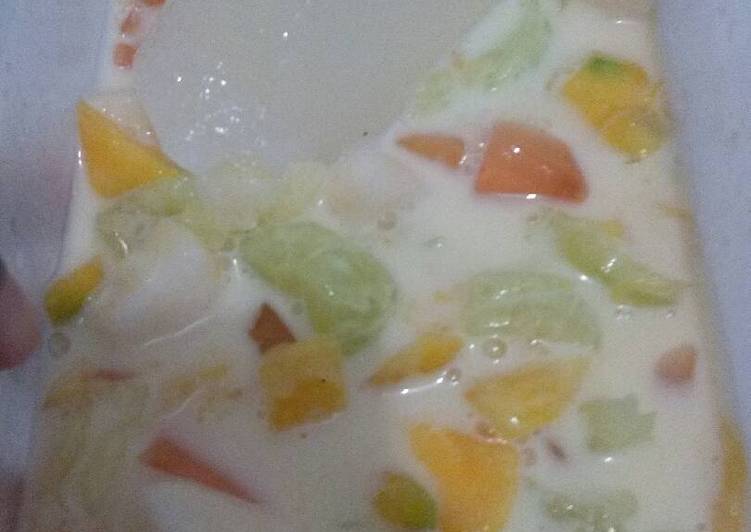 resep Es buah susu