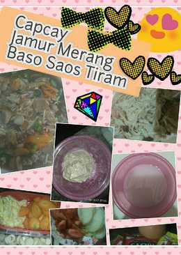 Capcay Jamur Merang Baso Saos Tiram