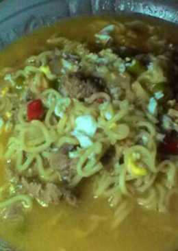 Mie kari daging