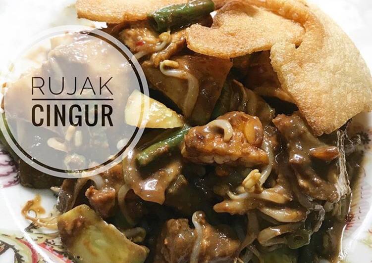 resep lengkap untuk Rujak Cingur