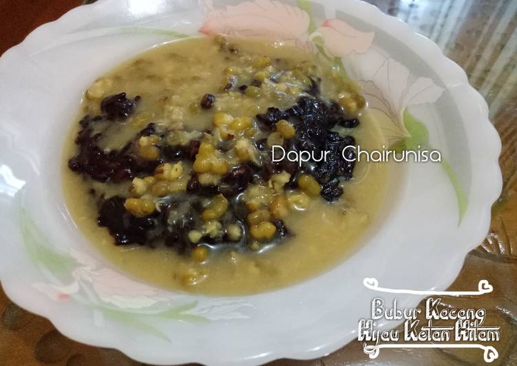 resep Bubur Kacang Hijau + Ketan Hitam