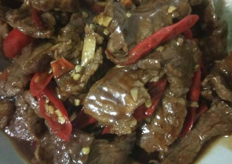 gambar untuk resep makanan Oseng sapi pedas