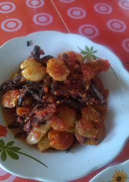 Balado Jengkol mix ikan salai selais kecil