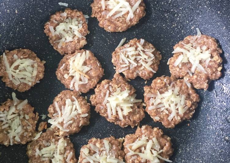 resep lengkap untuk Oat Milo Cookies teflon