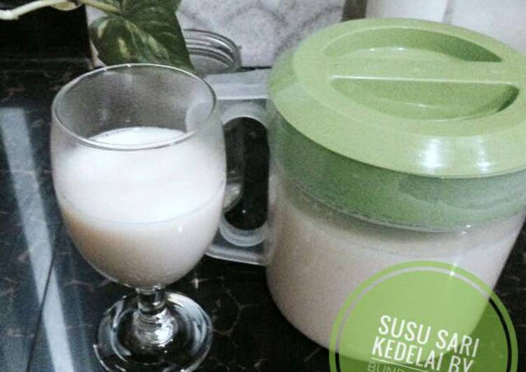 bahan dan cara membuat Susu sari kedelai kental enak