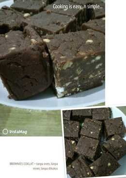 Brownies coklat (tanpa oven, tanpa mixer, tanpa dikukus)