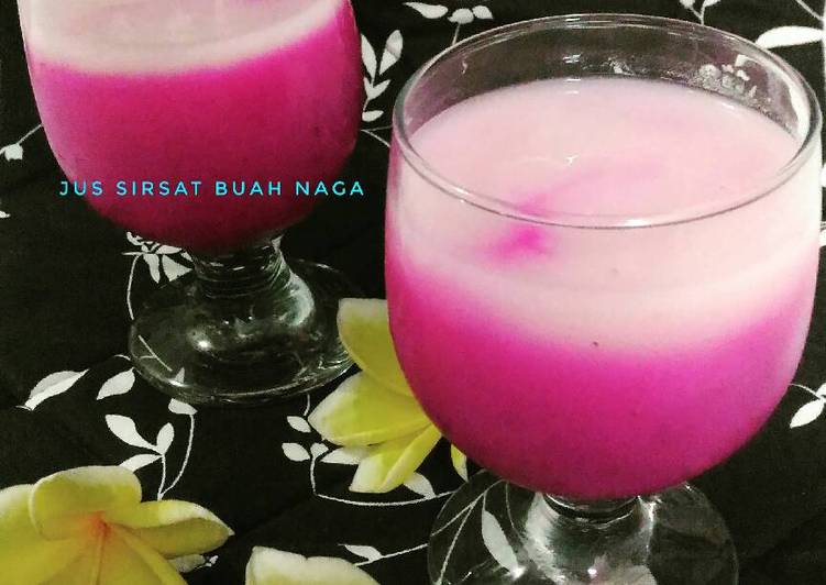 resep lengkap untuk Jus sirsat buah naga