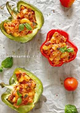 Peppers macaroni baked