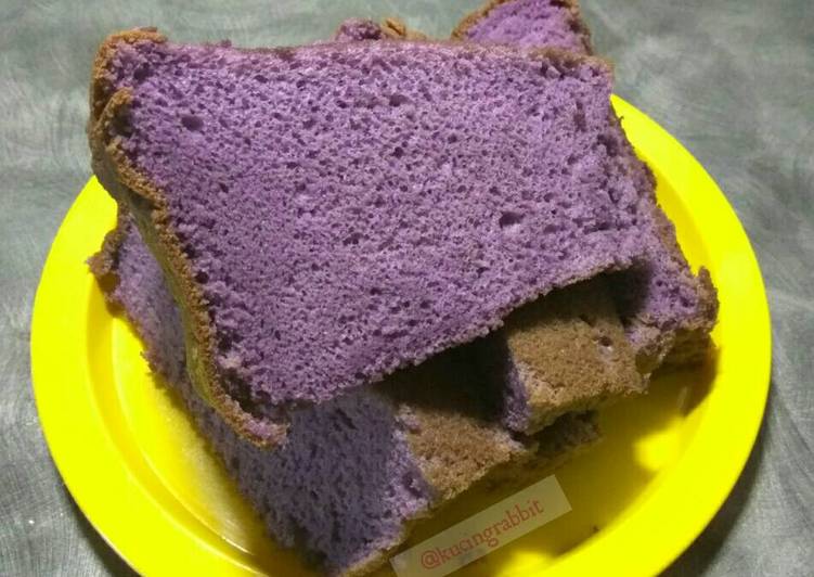 gambar untuk cara membuat Taro Chiffon Cake