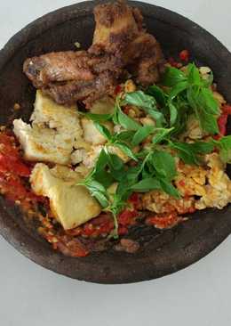 Sambel segar tahu tempe