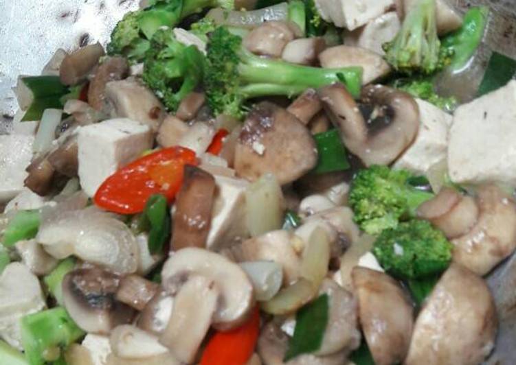 gambar untuk resep makanan Cah jamur brokoli tahu