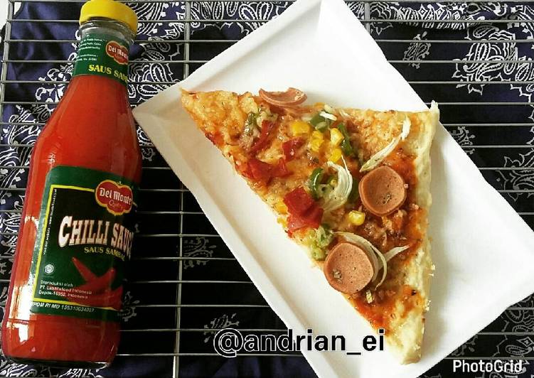 resep makanan Pizza Sosis Paprika (Tanpa Ulen)