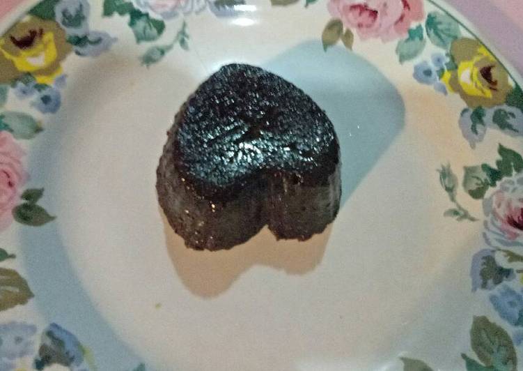 gambar untuk resep Chocolava steam cake diet ala keto/debm flourless cake