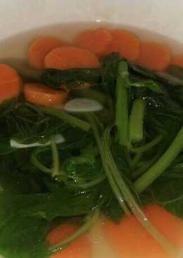 Sayur bening bayam dan wortel