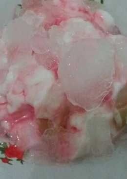 Ice kolak manis dengan vla santan