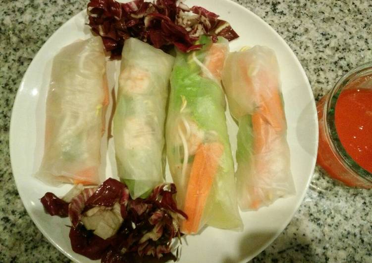 resep Rice paper roll (Vietnamese fresh roll)