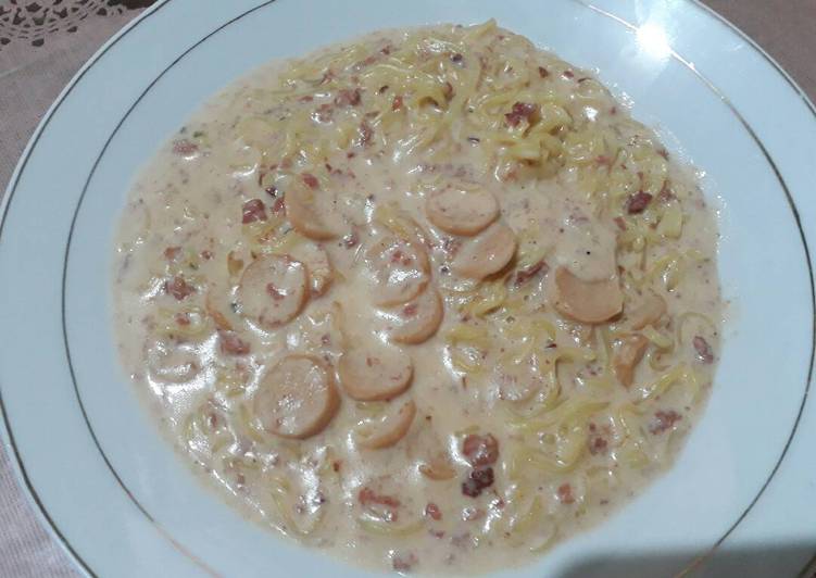 gambar untuk cara membuat Mie Instan Carbonara